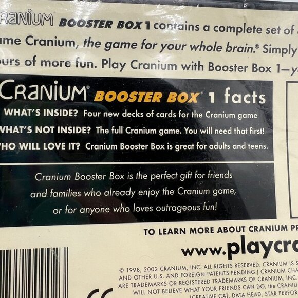New Sealed Cranium Booster Box 1~ 800 Cards to Recharge Your Cranium Board Game - Picture 8 of 11